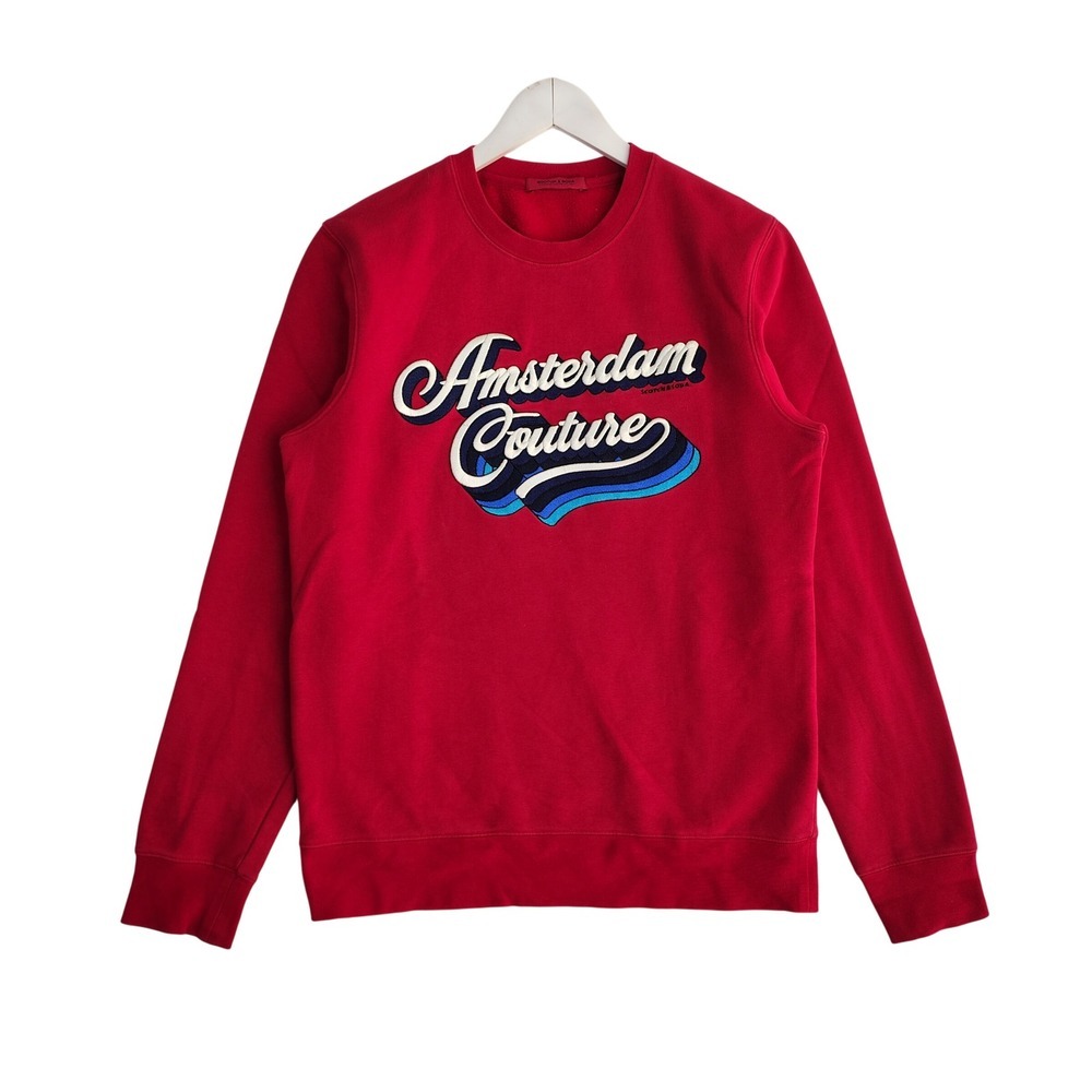 Scotch & Soda Amsterdam Couture Red Crewneck Sweatshirt Size L